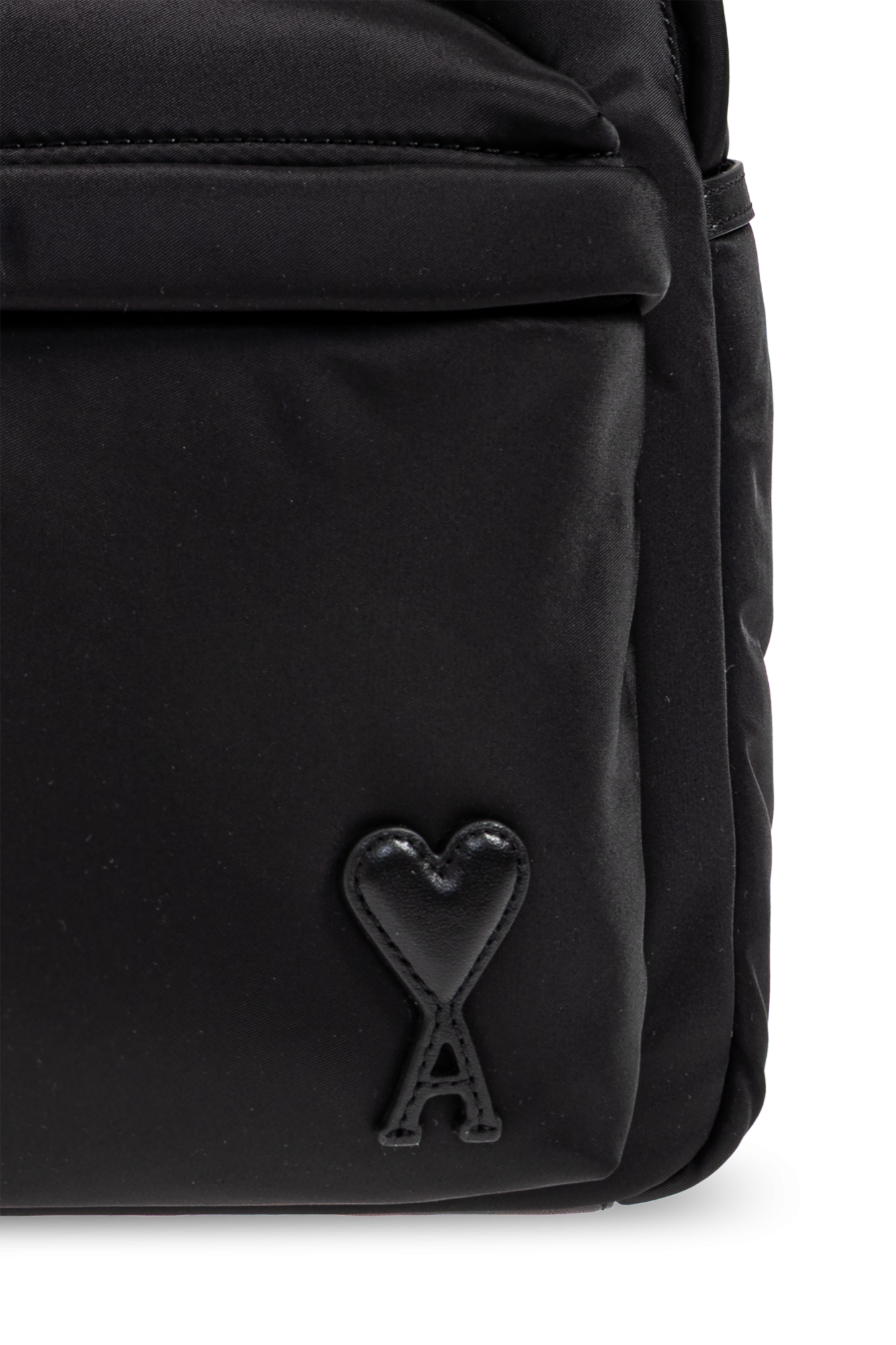 Black Backpack with logo Ami Alexandre Mattiussi - Vitkac AS